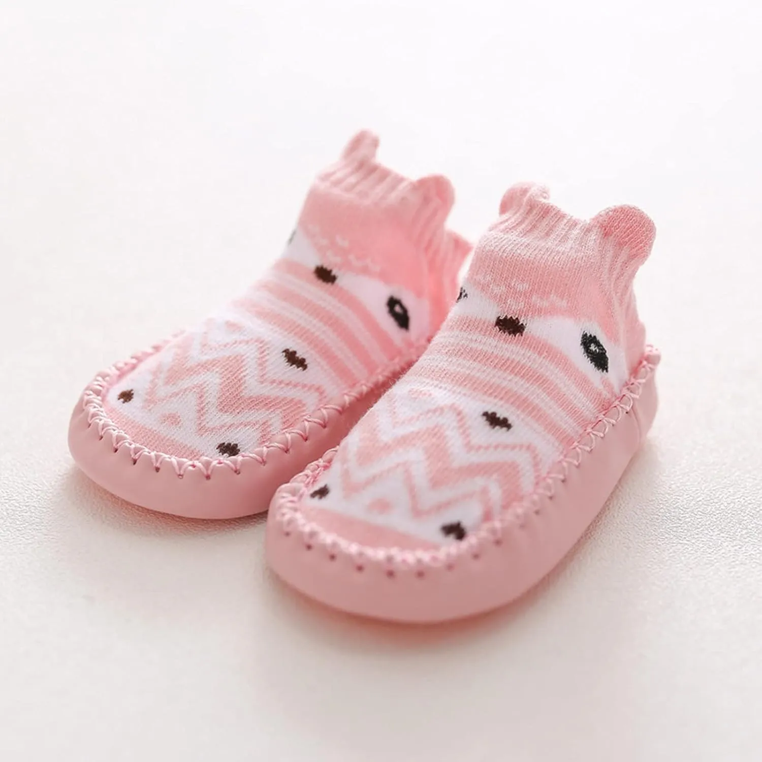 Baby Girl Shoes, 0-24 Months Newborn Baby Boys Girls Cartoon Sock Shoes Non-Slip First Walkers Shoes Black Boots