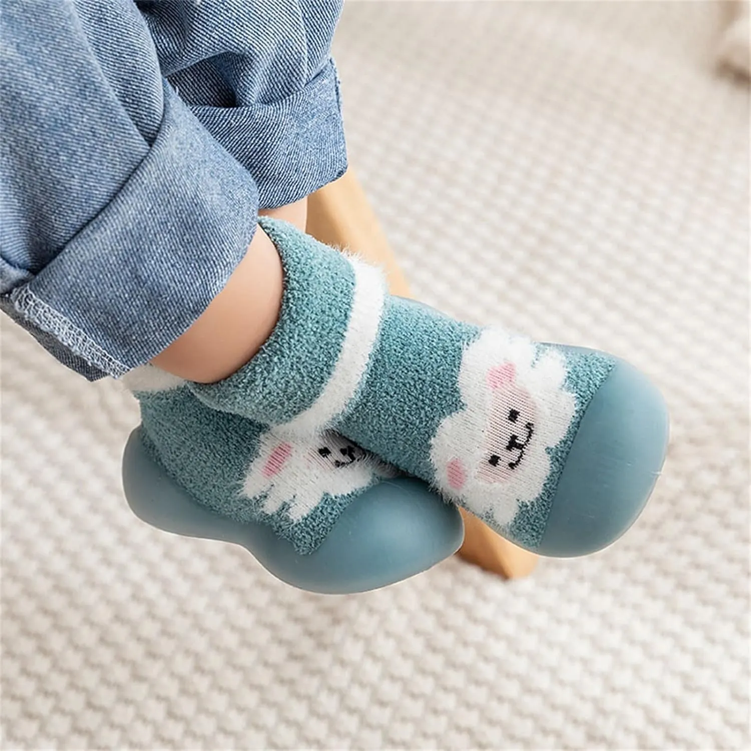 Baby Girl Shoes,Baby Sock Shoes Infant Boys Cartoon Fleece Warm The Floor Socks Non Slip Prewalker Shoes 0-3 Years