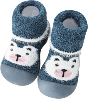 Baby Girl Shoes,Baby Sock Shoes Infant Boys Cartoon Fleece Warm The Floor Socks Non Slip Prewalker Shoes 0-3 Years