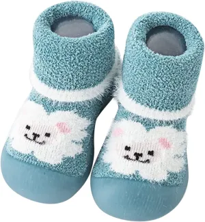 Baby Girl Shoes,Baby Sock Shoes Infant Boys Cartoon Fleece Warm The Floor Socks Non Slip Prewalker Shoes 0-3 Years