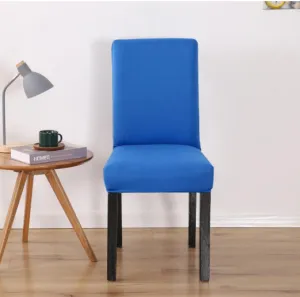 Blue Stretchable Chair Protector Cover