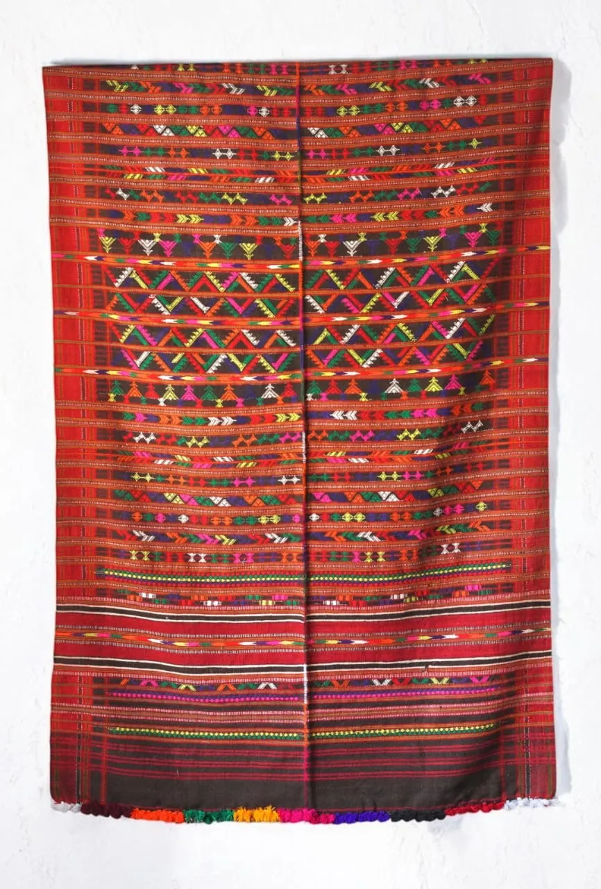 Bohemian Wool Tapestry: Desert Aesthetic (102x54 inch)
