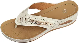 Cathalem Summer Sandals for Women 2024 Slip-On Summer Beach Comfortable Low Top Walking Shoes Outdoor Fashion Slide Sandals