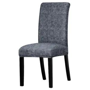 Charcoal Solid Printed Stretchable Chair Protector Cover