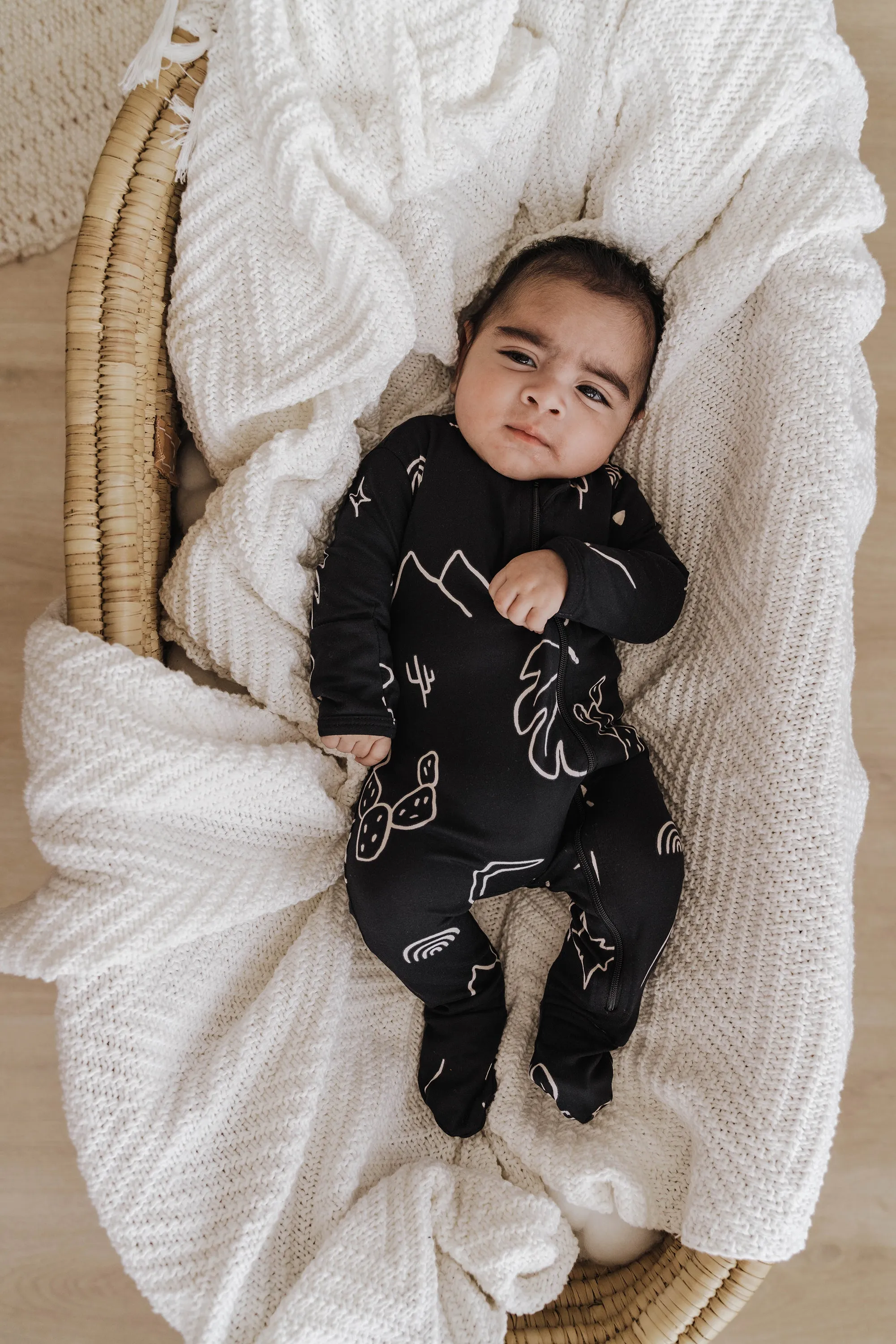 Cozy Zipper Footie Sleeper | Mojave Desert