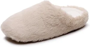 Crazy Lady Women's Fuzzy House super light Slippers Fluffy Furry Fur Slippers Scuff Outdoor Indoor Warm Cozy Plush Bedroom Shoes Soft Flat Comfy Anti-Slip5.5-6.5