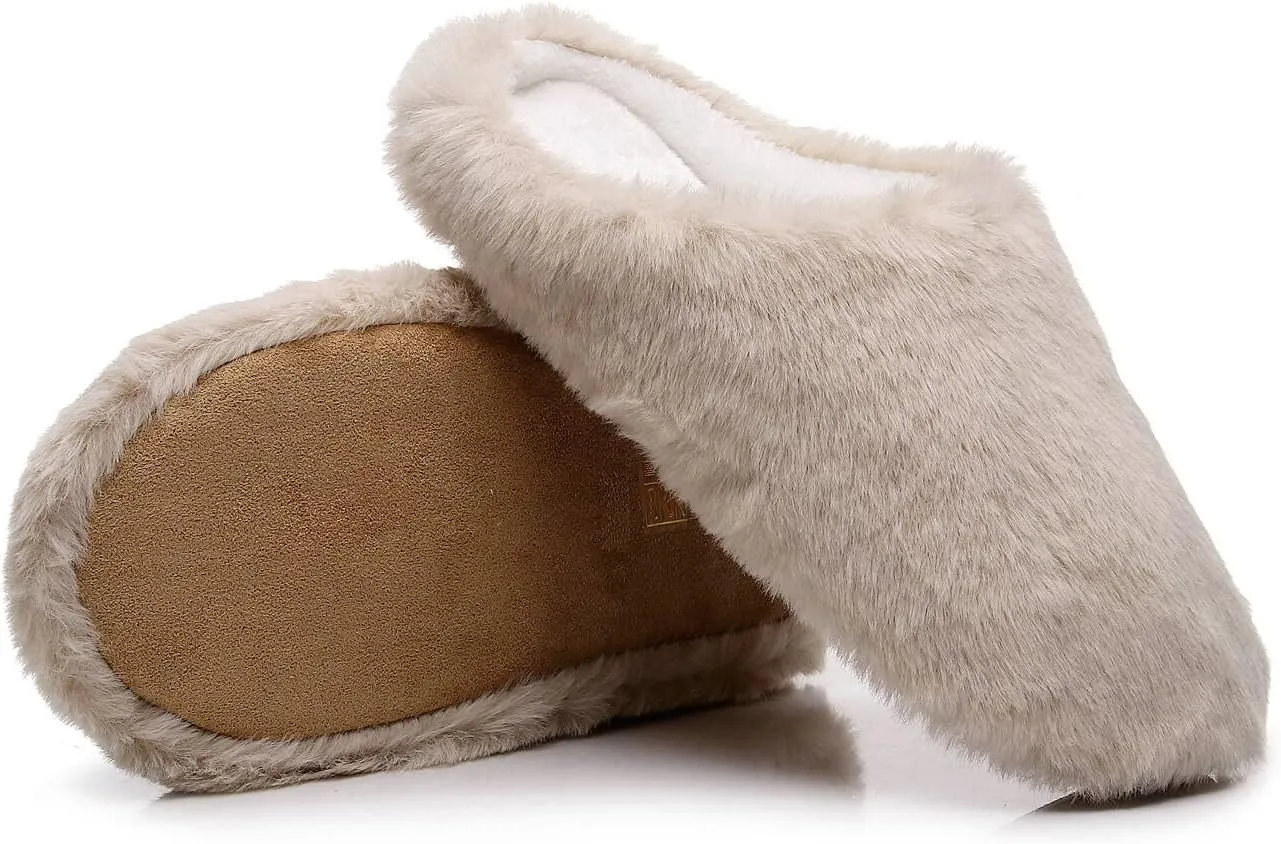 Crazy Lady Women's Fuzzy House super light Slippers Fluffy Furry Fur Slippers Scuff Outdoor Indoor Warm Cozy Plush Bedroom Shoes Soft Flat Comfy Anti-Slip5.5-6.5
