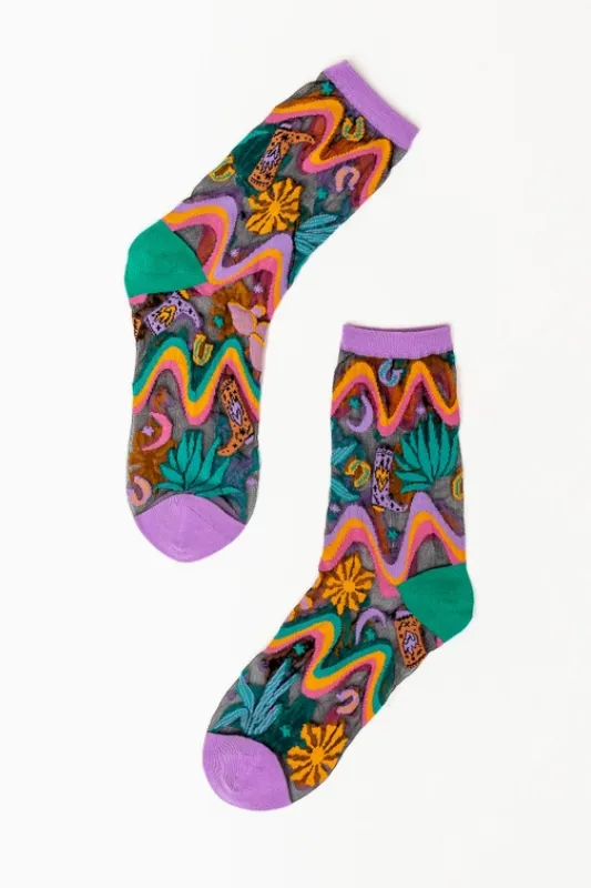 Desert Disco Sheer Socks