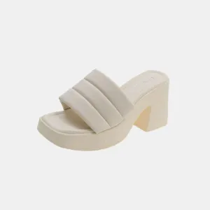 Elevated block heel sandals