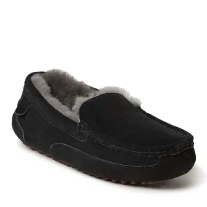 Fireside By Dearfoams Men's Melbourne Genuine Shearling Moccasin Slipper