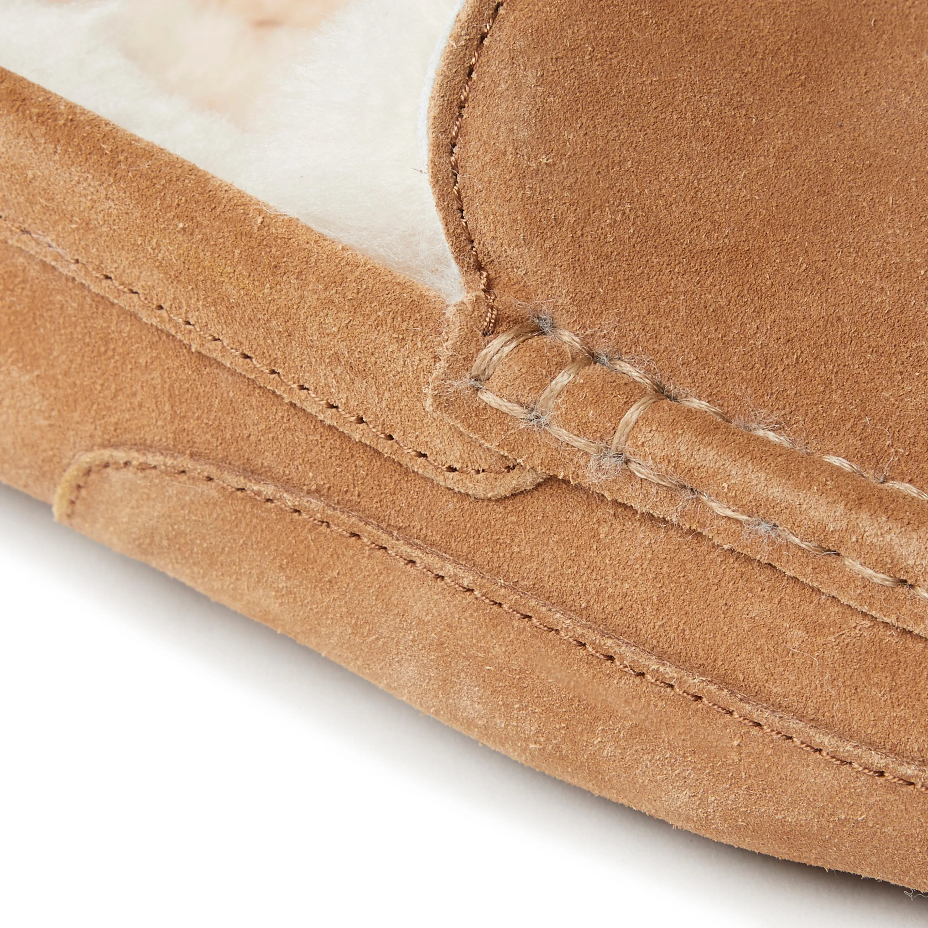Fireside By Dearfoams Men's Melbourne Genuine Shearling Moccasin Slipper
