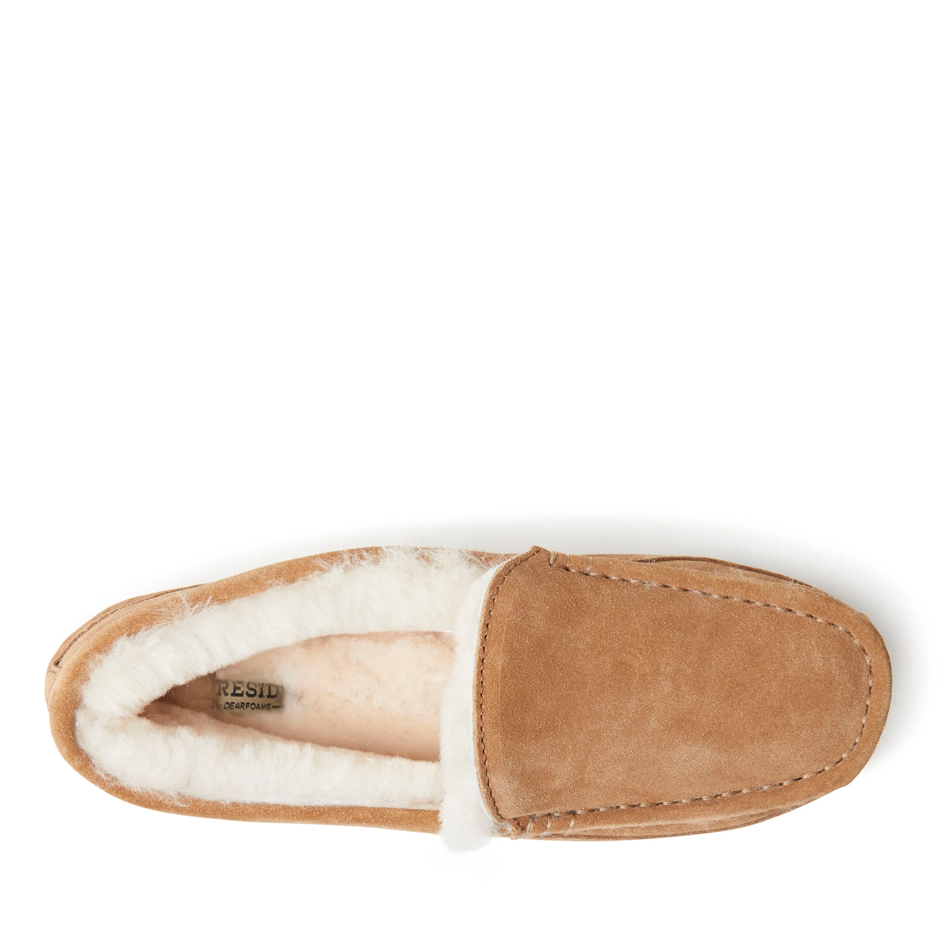 Fireside By Dearfoams Men's Melbourne Genuine Shearling Moccasin Slipper