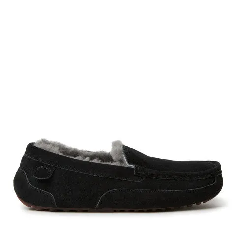 Fireside By Dearfoams Men's Melbourne Genuine Shearling Moccasin Slipper