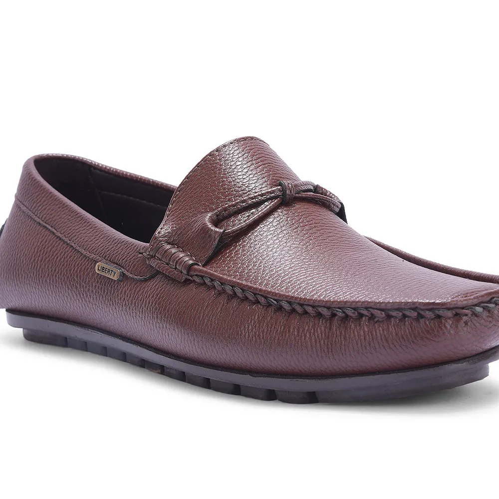 Fortune Brown Formal Loafers For Men AVL-5 By Liberty