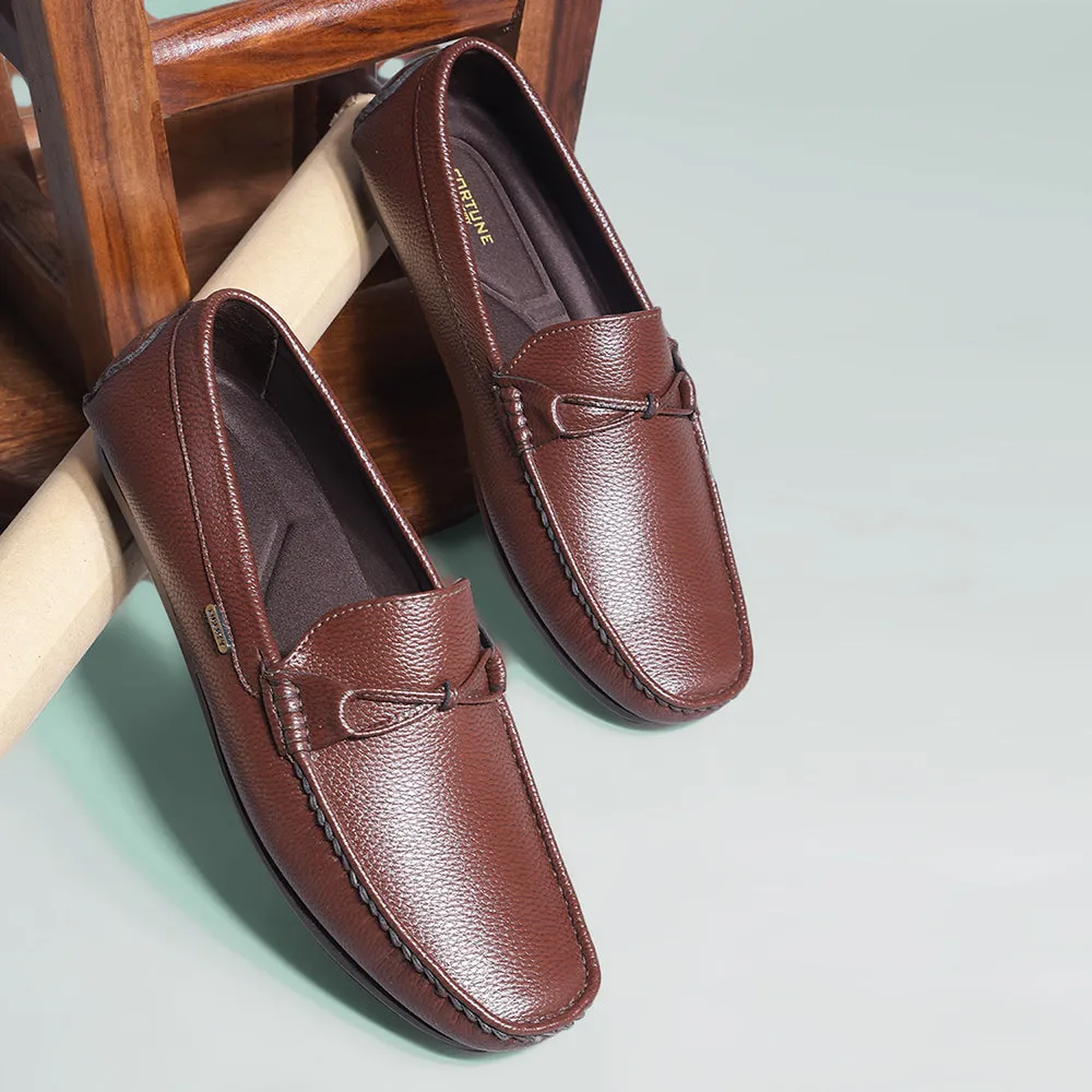 Fortune Brown Formal Loafers For Men AVL-5 By Liberty