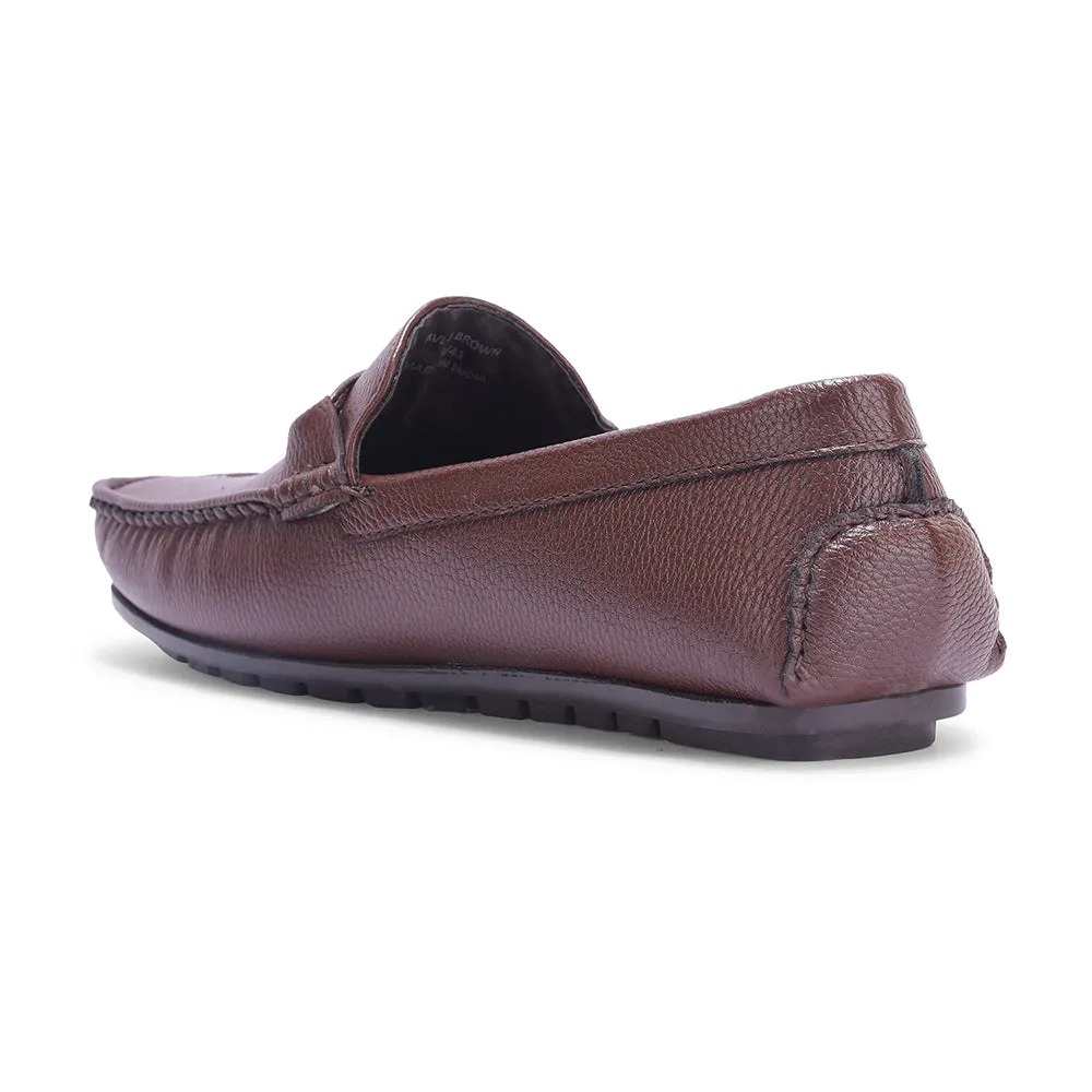 Fortune Brown Formal Loafers For Men AVL-5 By Liberty