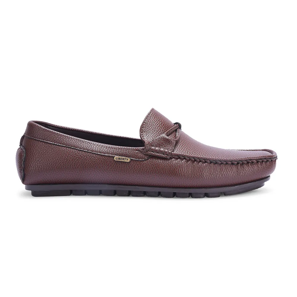 Fortune Brown Formal Loafers For Men AVL-5 By Liberty