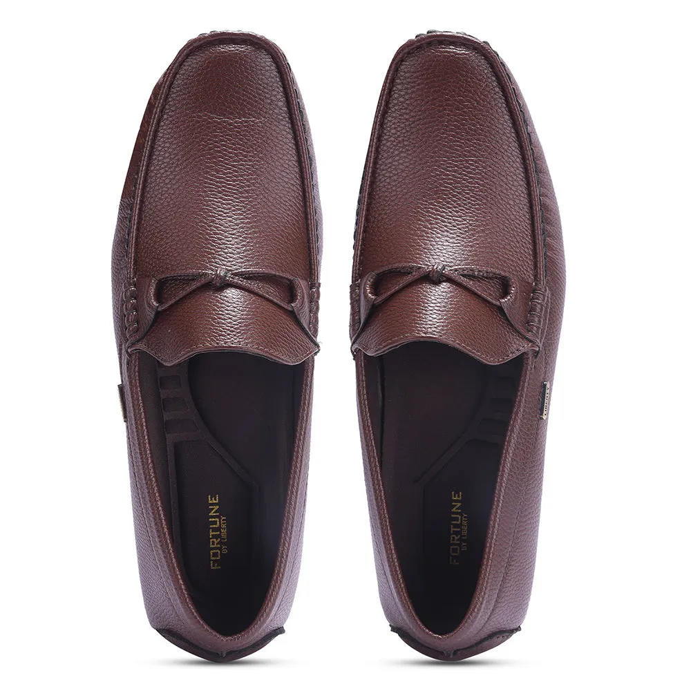 Fortune Brown Formal Loafers For Men AVL-5 By Liberty