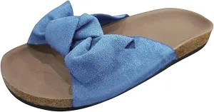 Ladmiple Sandals for Women Dressy Summer,Women's Cute Bow Knot Beach Flip Flops Flats Comfy Casual Platform Shoes Sandal