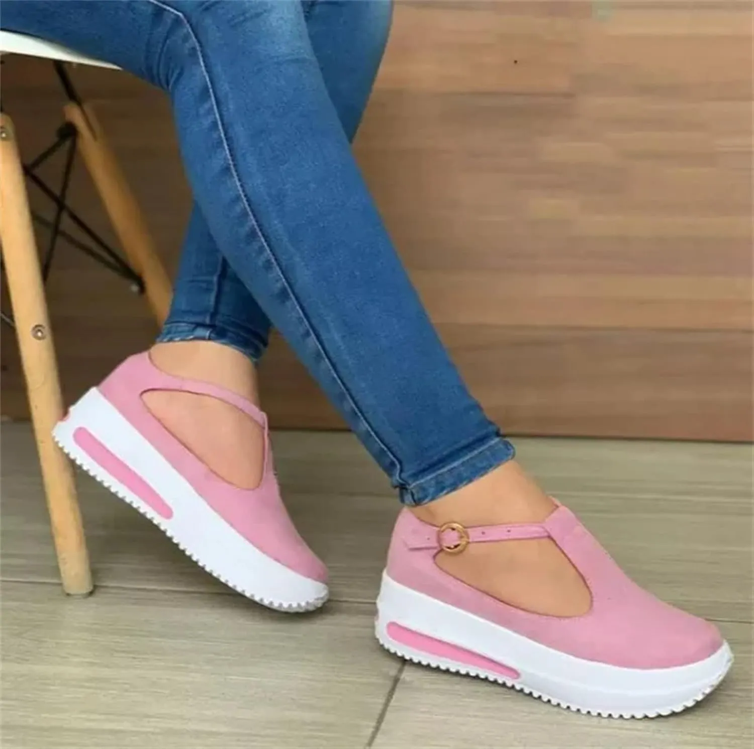 Ladmiple Sandals Women Dressy Summer 2023 Comfortable Slip On Platform Sandal Causal Travel Ankle Buckle Flip Flop Shoes
