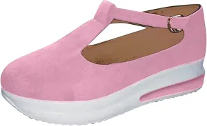 Ladmiple Sandals Women Dressy Summer 2023 Comfortable Slip On Platform Sandal Causal Travel Ankle Buckle Flip Flop Shoes