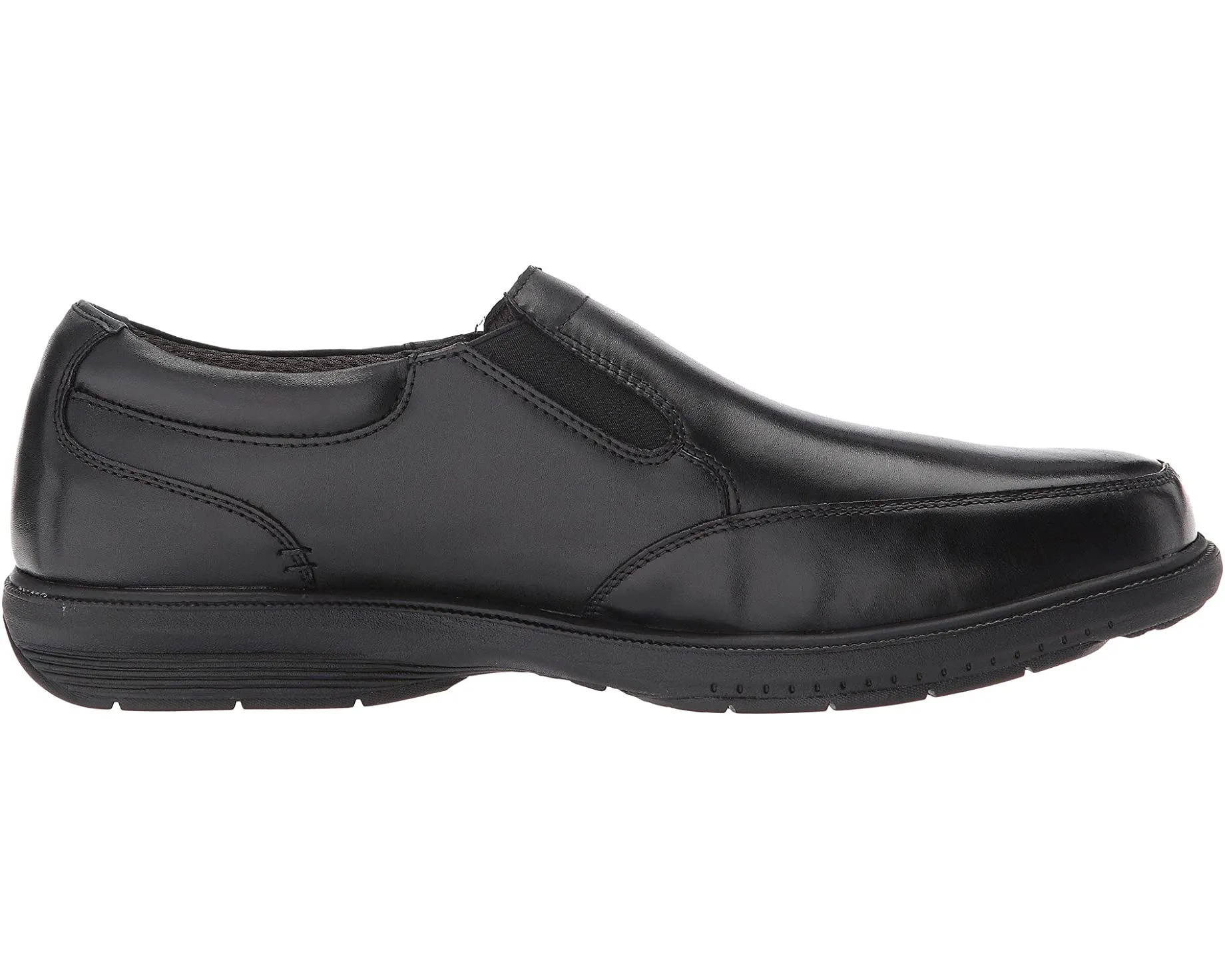 Myles Street Moc Toe Slip-On with KORE Slip Resistant Walking Comfort Technology Nunn Bush Loafers, black