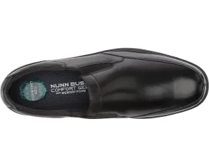Myles Street Moc Toe Slip-On with KORE Slip Resistant Walking Comfort Technology Nunn Bush Loafers, black