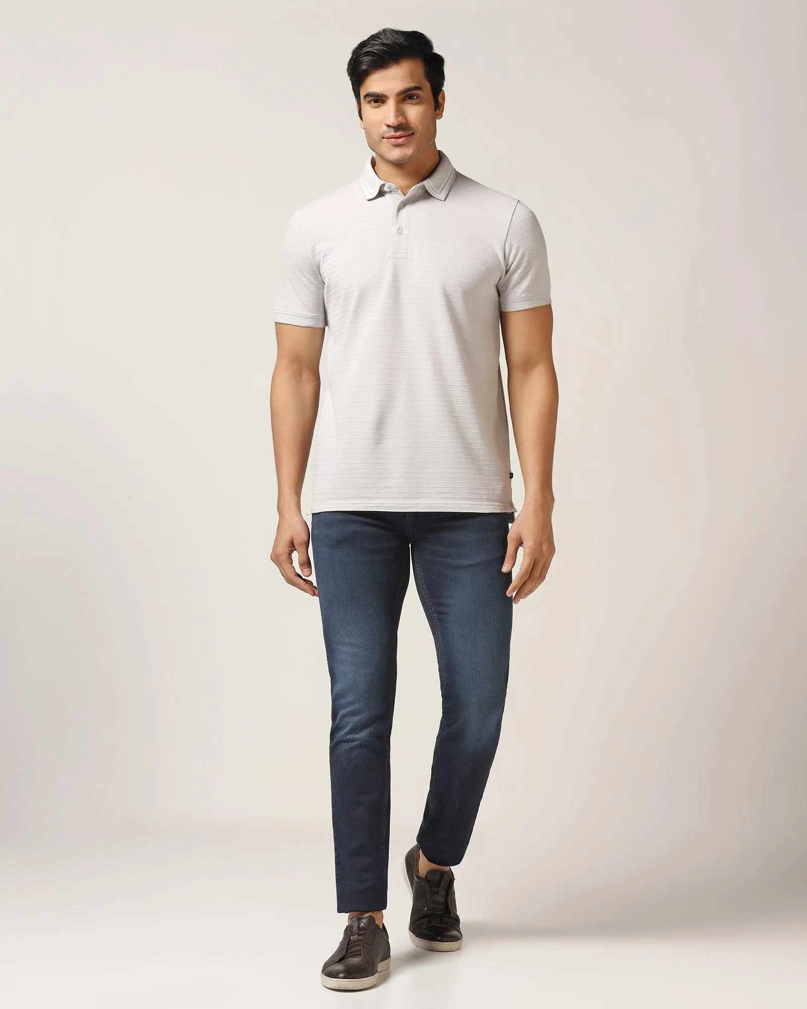 Polo Grey Textured T-Shirt - Darryl