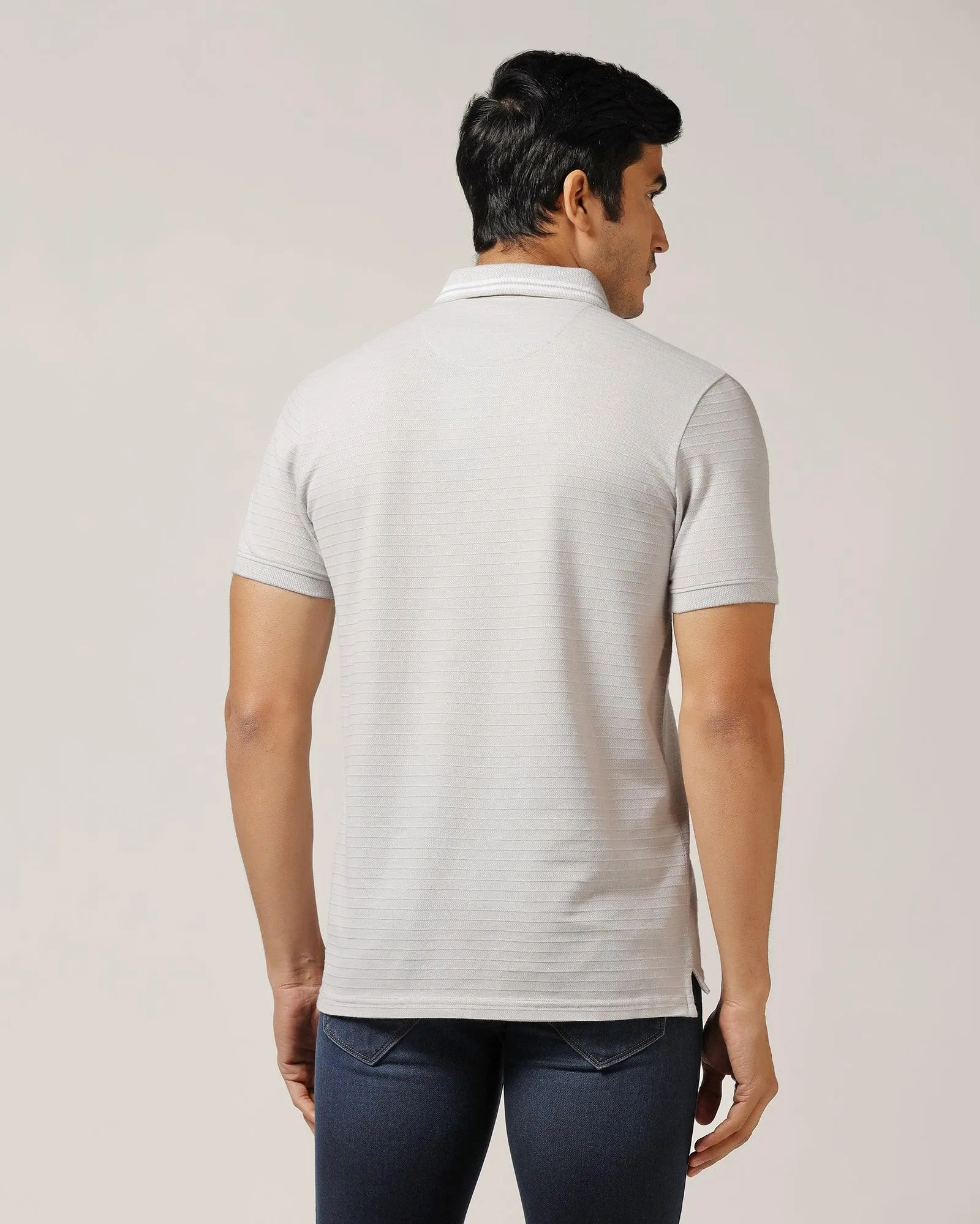 Polo Grey Textured T-Shirt - Darryl