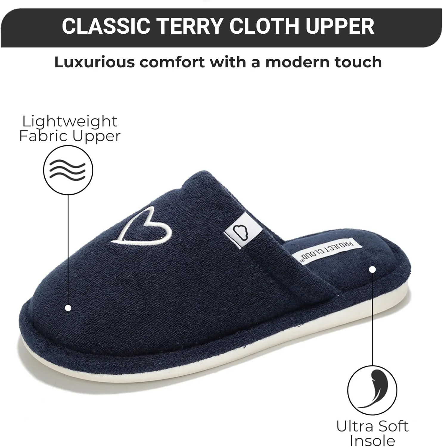 Project Cloud Memory Foam Non Slip Indoor Outdoor Slippers for Women - Fuzzy Slippers - Gifts for Women