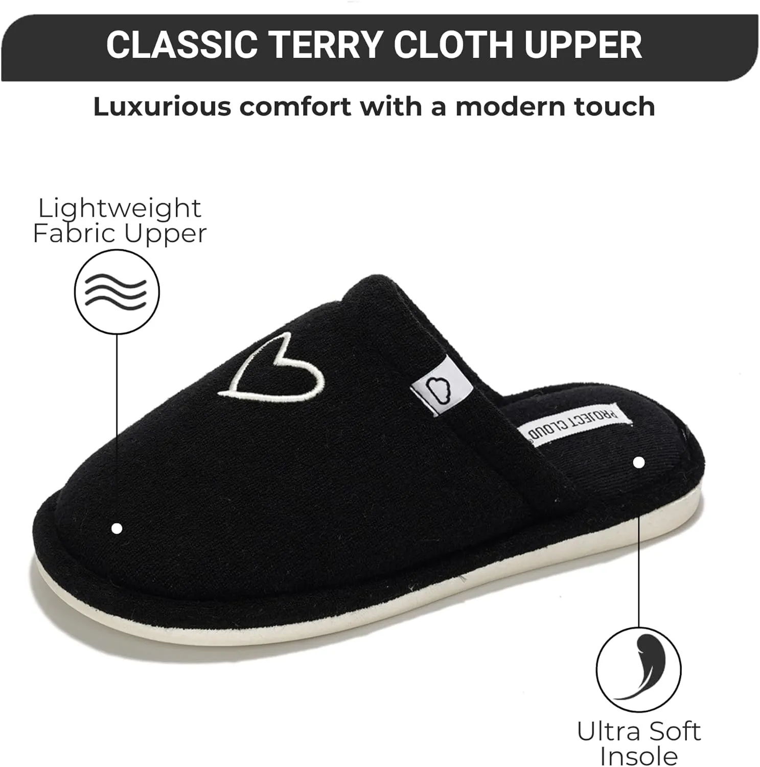 Project Cloud Memory Foam Non Slip Indoor Outdoor Slippers for Women - Fuzzy Slippers - Gifts for Women