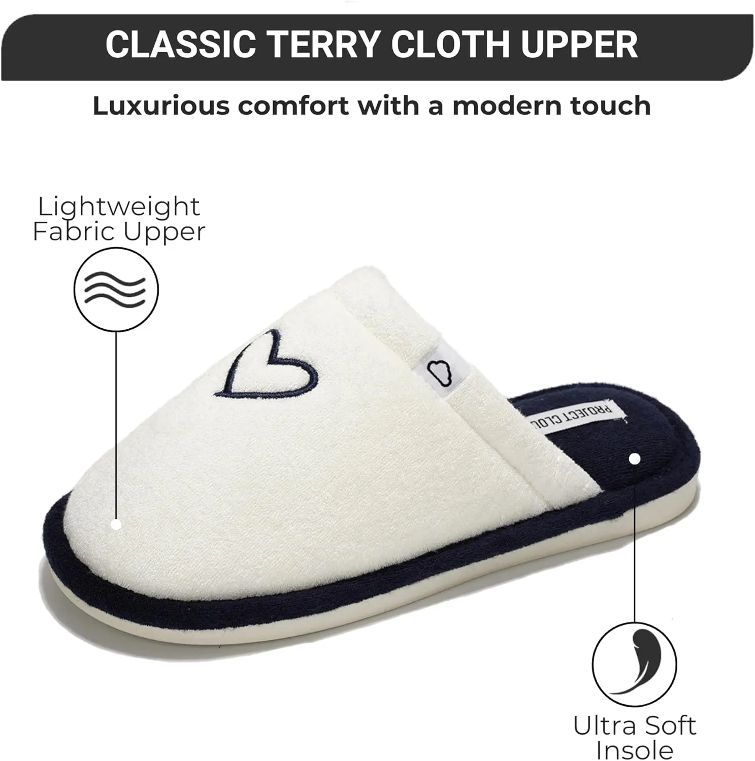 Project Cloud Memory Foam Non Slip Indoor Outdoor Slippers for Women - Fuzzy Slippers - Gifts for Women