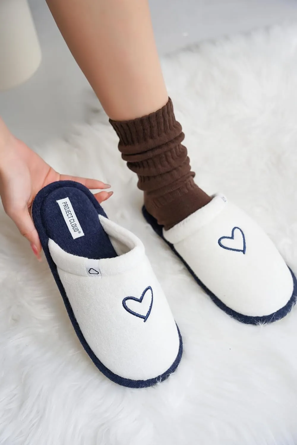 Project Cloud Memory Foam Non Slip Indoor Outdoor Slippers for Women - Fuzzy Slippers - Gifts for Women