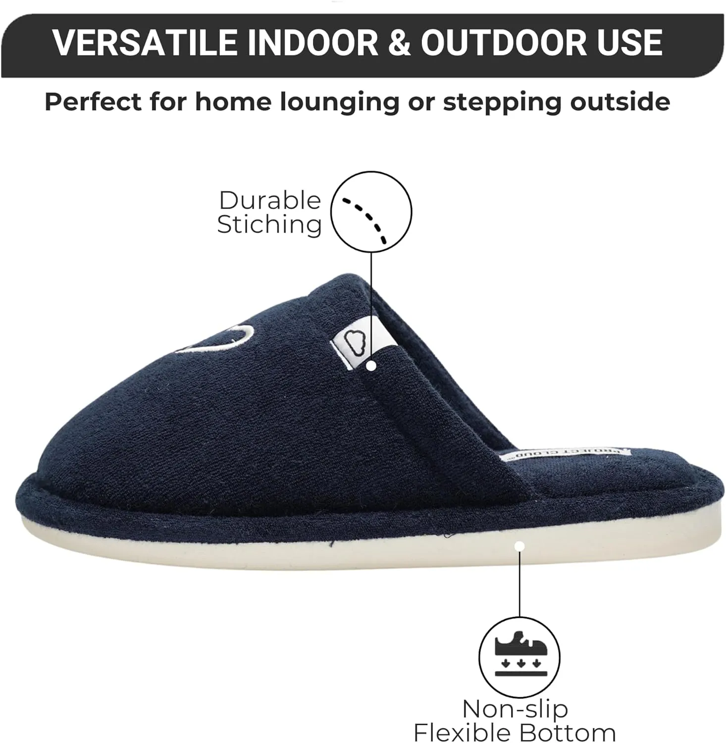 Project Cloud Memory Foam Non Slip Indoor Outdoor Slippers for Women - Fuzzy Slippers - Gifts for Women