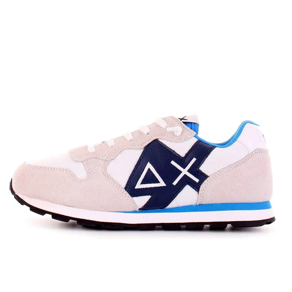 Scarpe Bambino SUN 68 Sneakers Boy's Tom Logo Patch Basic Bianco