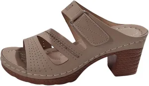 Summer Sandals for Women Ankle Strap Chunky High Heel Bow Fish Mouth Breathable Backless Slingback Dress Shoes Gladiator Strappy Lace Up Hollow Out Heels Comfortable Booties Open Toe Sandal