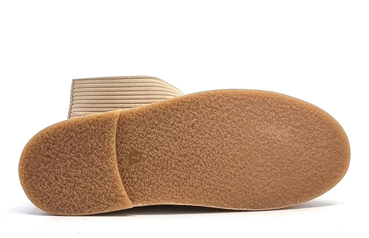 The Preston  Cord Effect Desert Boots In Stone
