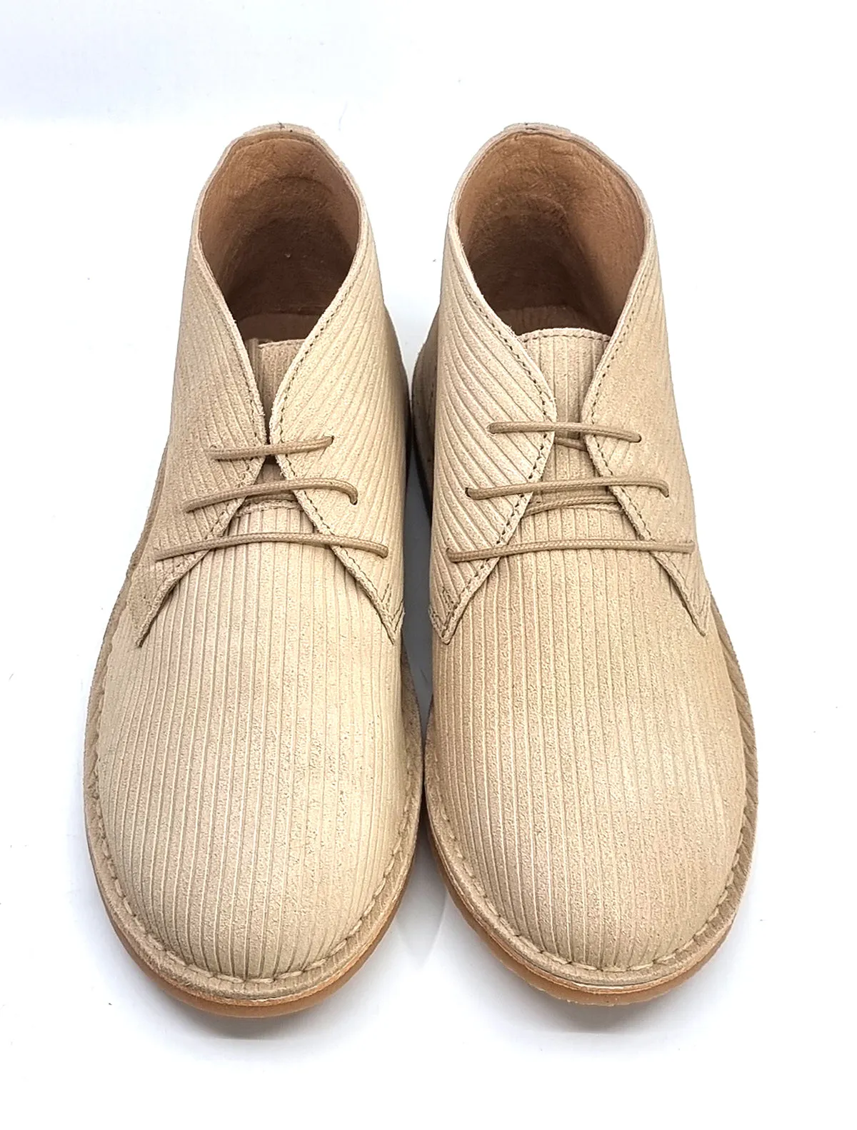 The Preston  Cord Effect Desert Boots In Stone