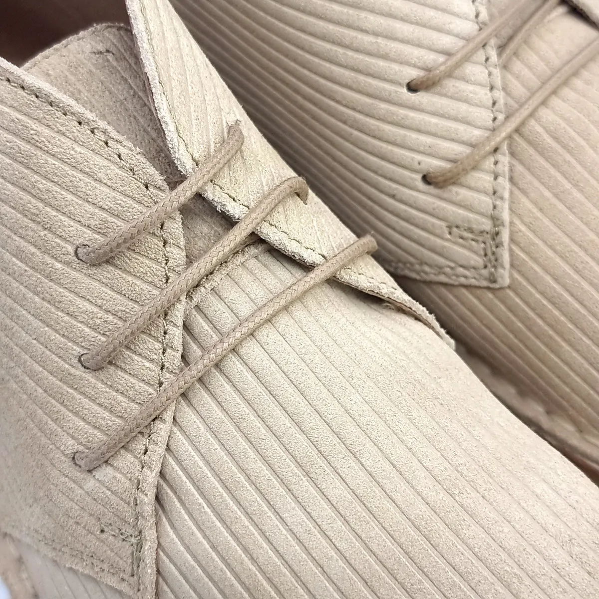 The Preston  Cord Effect Desert Boots In Stone