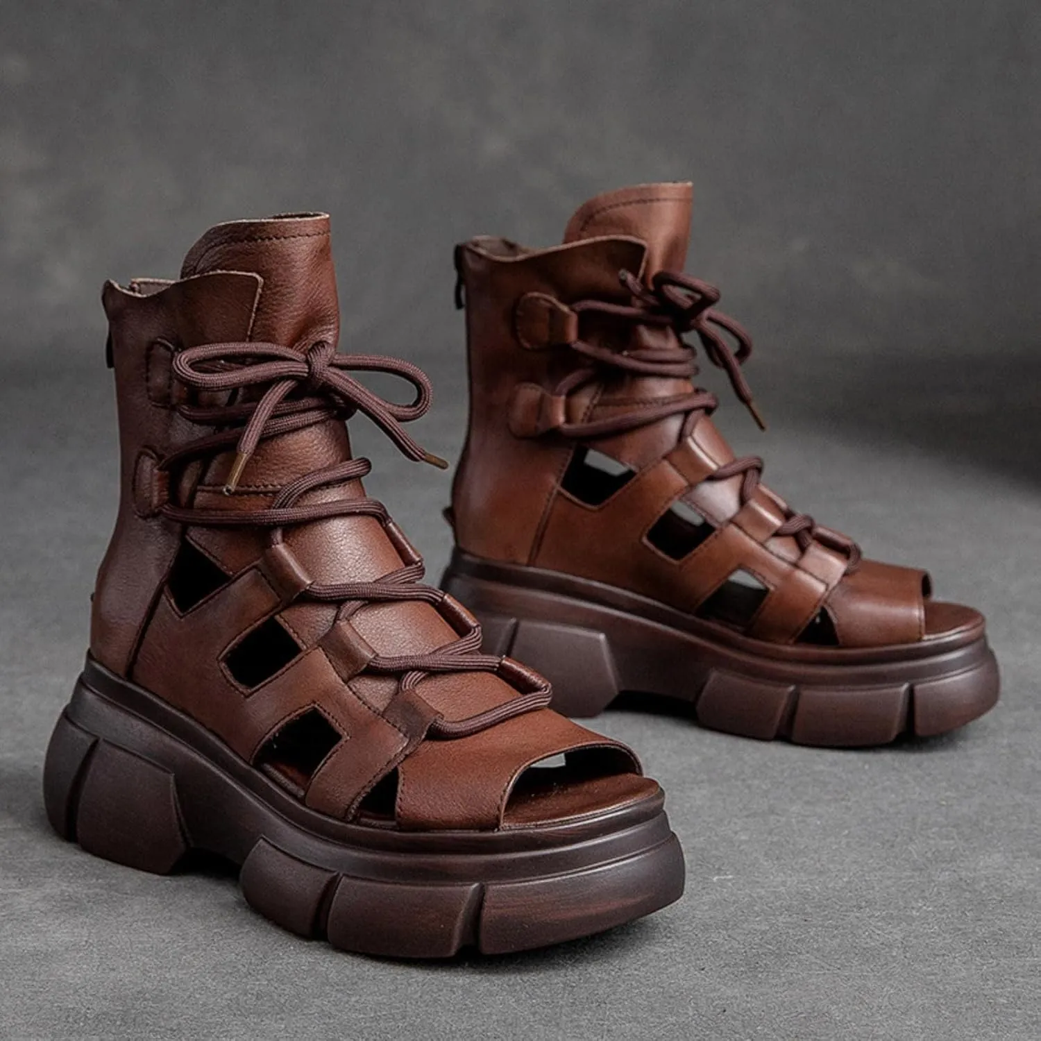 Wedge Sandal for Women Ankle Strap Flatform Arch Support Fish Mouth Toe Muffin Platform Shoes Chunky Cushion Slip on