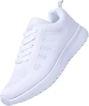 Woman Tennis Shoes Fashion Breathable Mesh Sneakers Comfortable Business Casual Summer Walking Running Athletic Shoes