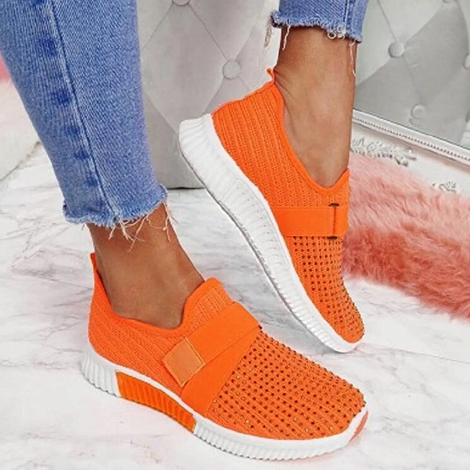 Women Sneakers Black and White Slip On Shoes for Women High Top Basketball Shoes for Women Size 8 Women's Fashion Sneakers Red Womens Walking Sneakers Slip On