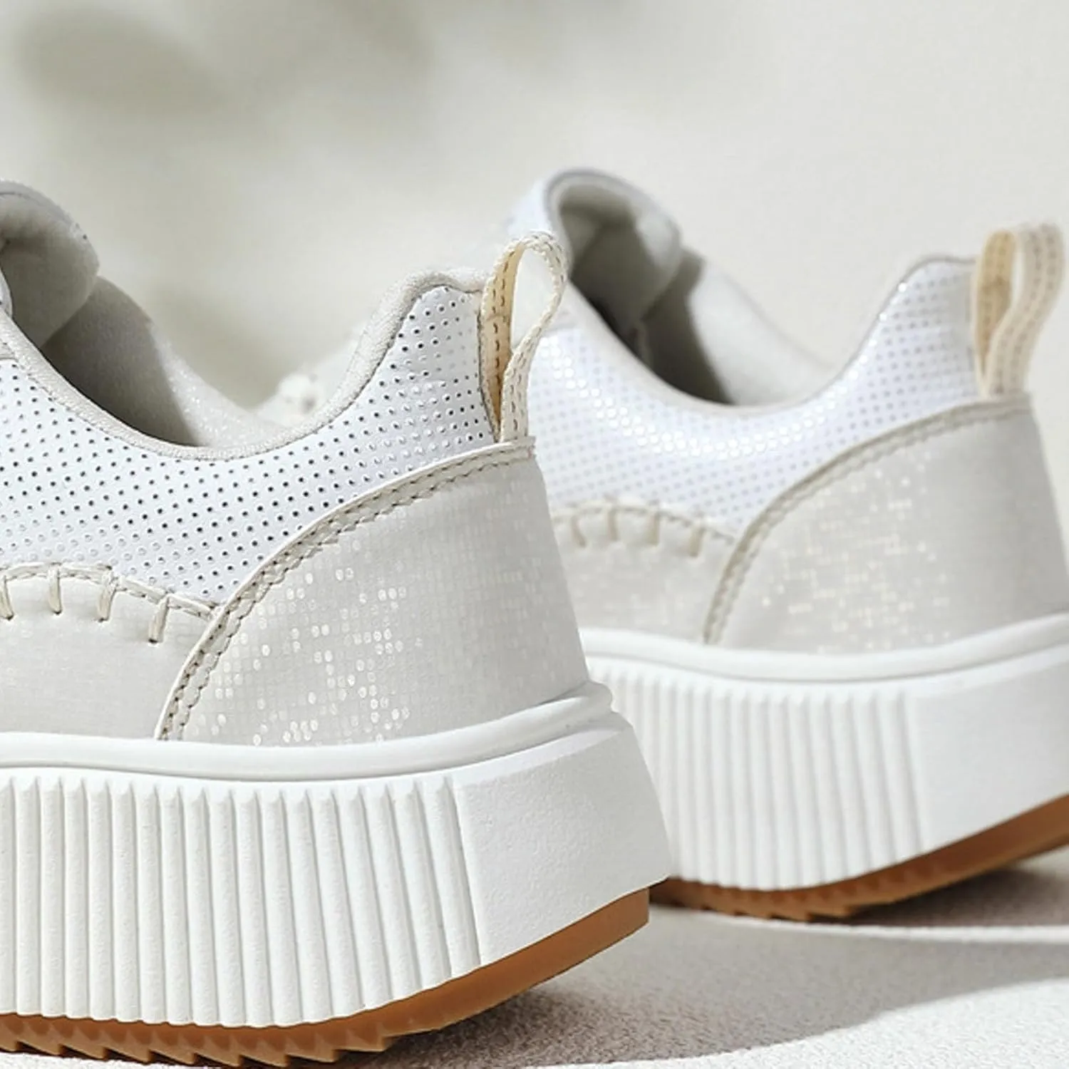ZSpzx Women's Orthopedic Platform Sneakers Lace Up Slip-on Cushioned Footbed Jogging Tennis Sneaker Plantar Fasciitis Arch Support Casual Wedge Shoes Air Cushioned Walking Shoe for Gym Travel
